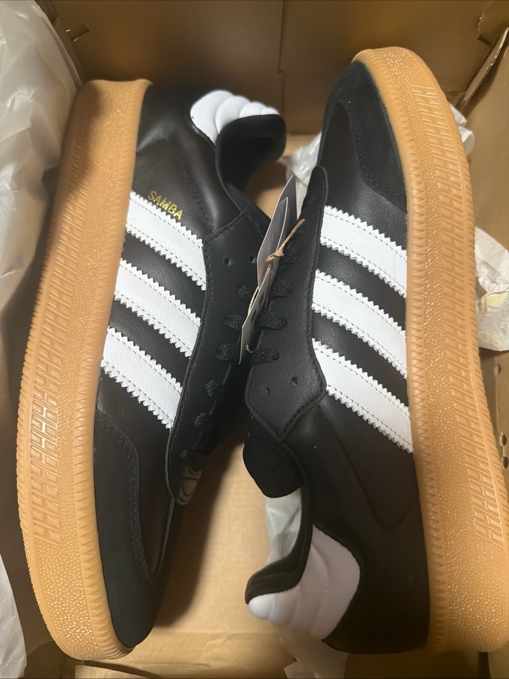Adidas Samba XLG men's Shoes White Black Gum IE1379 leather new style Sz 11.5 M